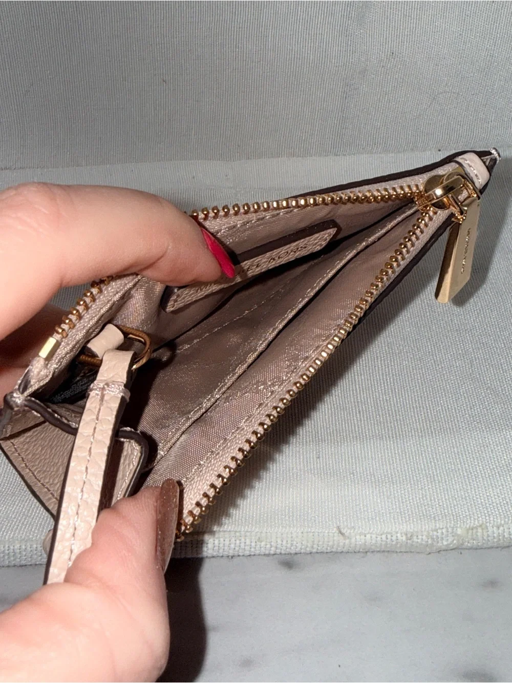 ✨ NWOT Michael Kors Soft Pink Leather Jet Set Small Coin Purse Wristlet ✨